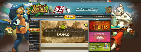 Nuevo sitio web oficial de Dofus