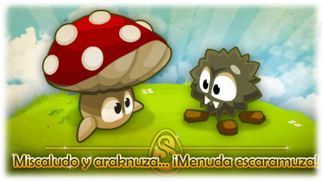 nuevas mascotas de abono: Miscaludo y Araknuza